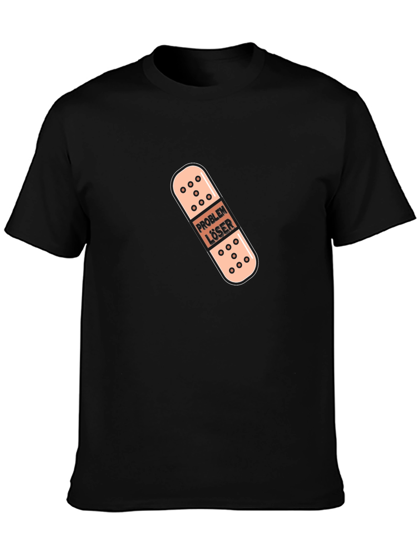 Camiseta Negra con Diseño Divertido Problema Lóser