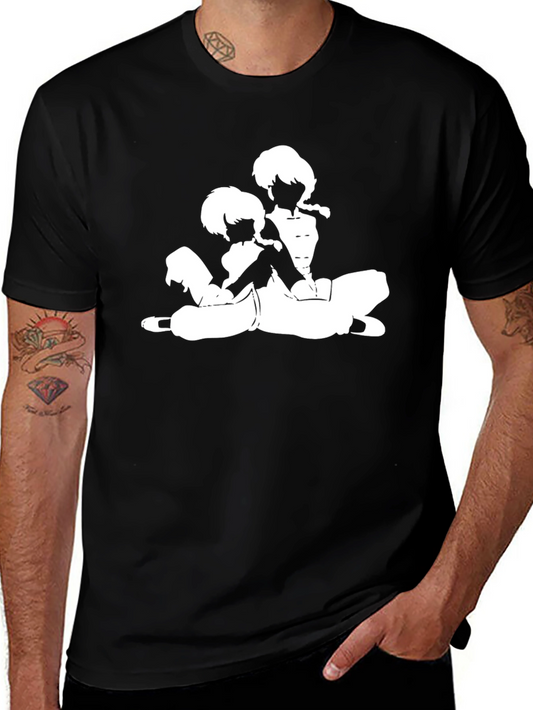 Camiseta Negra con Diseño Anime