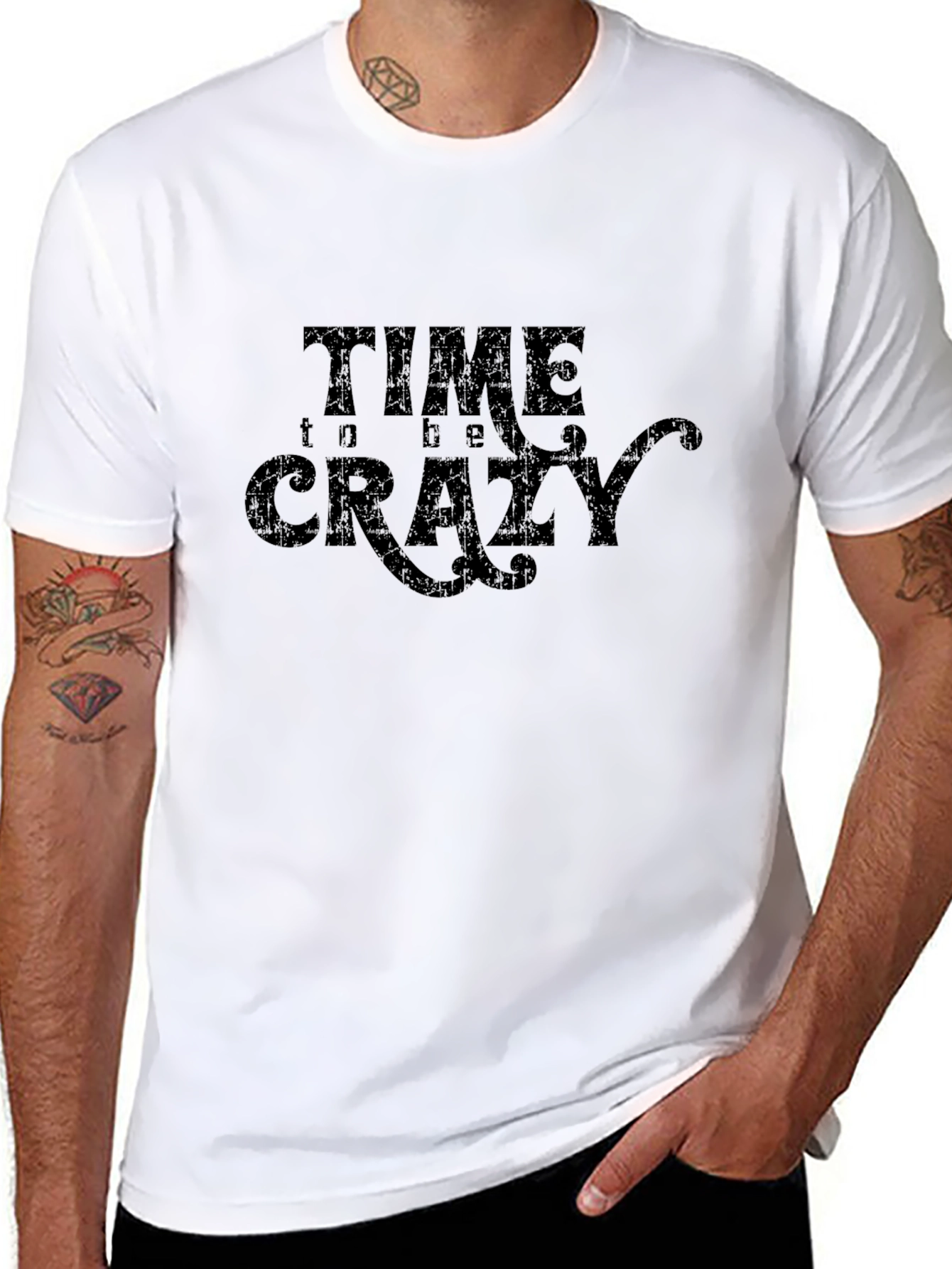 Camiseta Negra Time to be Crazy