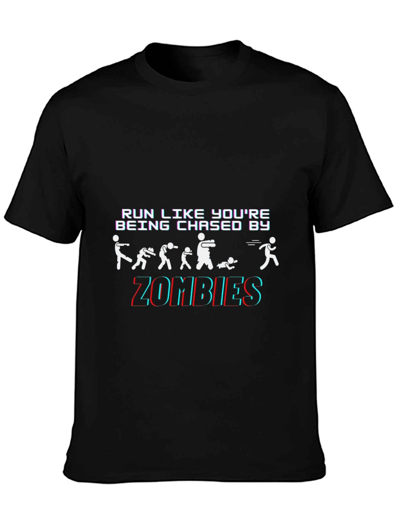 Camiseta Negra Run Like Youre Being Chased By Zombies
