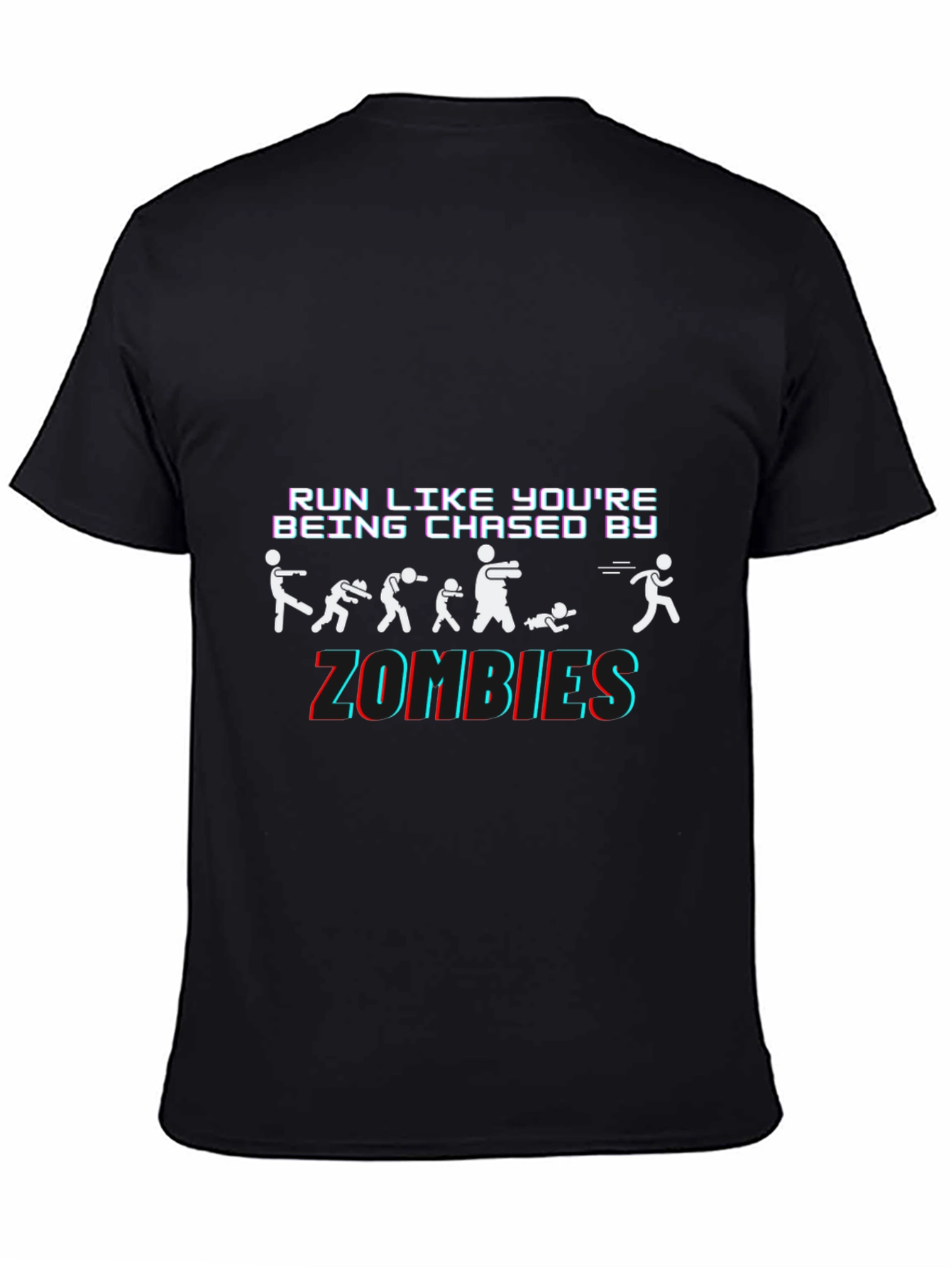 Camiseta Negra Run Like Youre Being Chased By Zombies