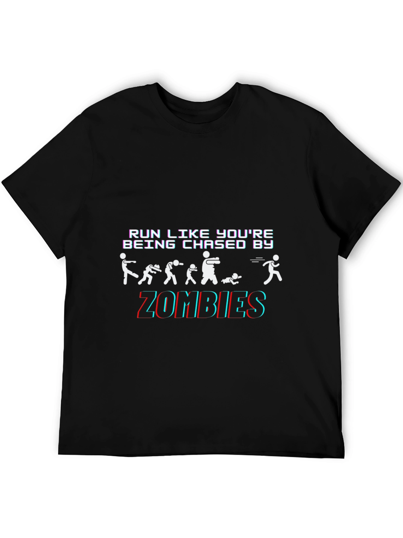 Camiseta Negra Run Like Youre Being Chased By Zombies
