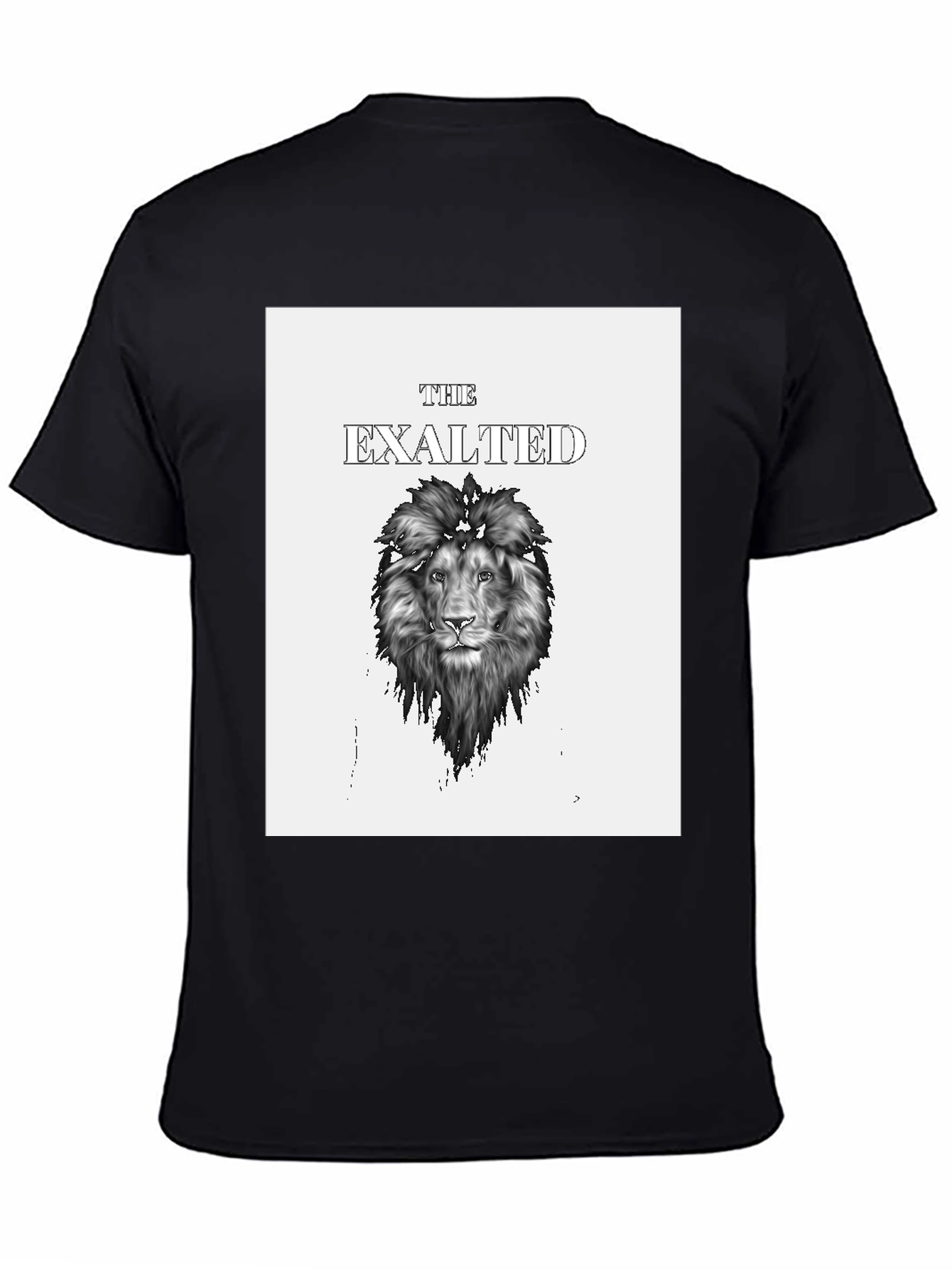 Camiseta Negra con Diseño de León Exalted