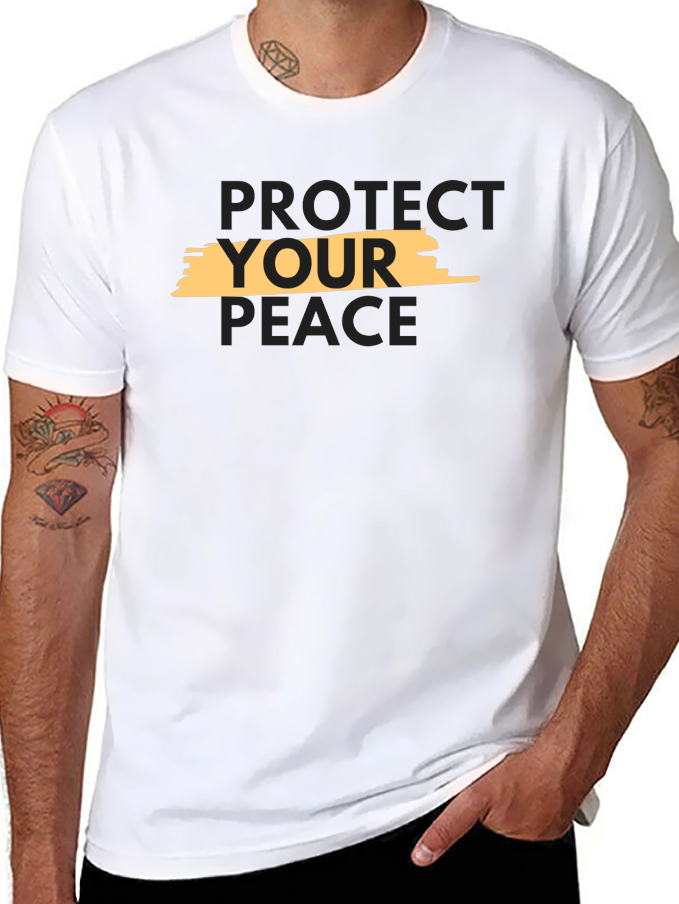 Camiseta Negra Protege Tu Paz