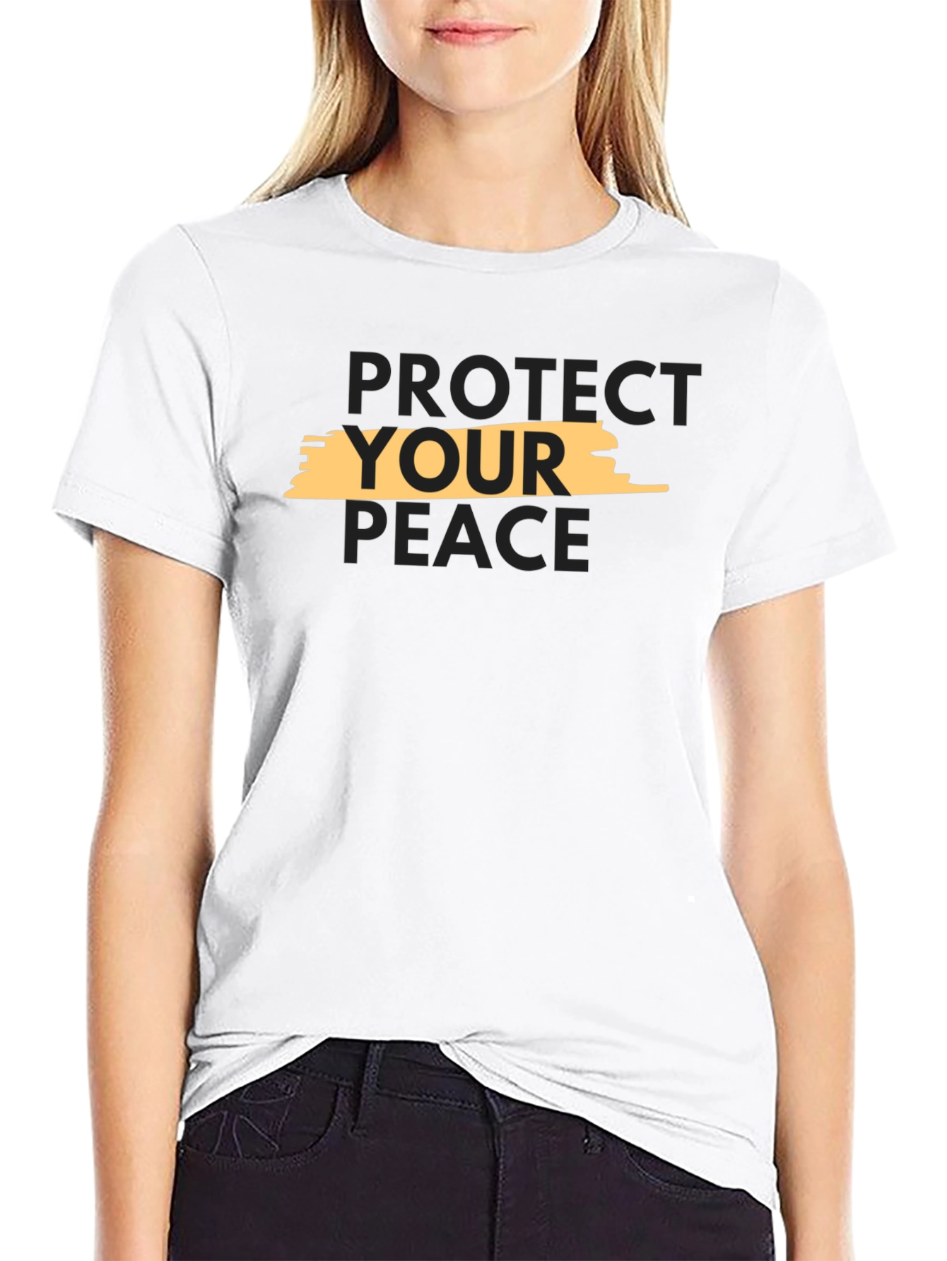 Camiseta Negra Protege Tu Paz