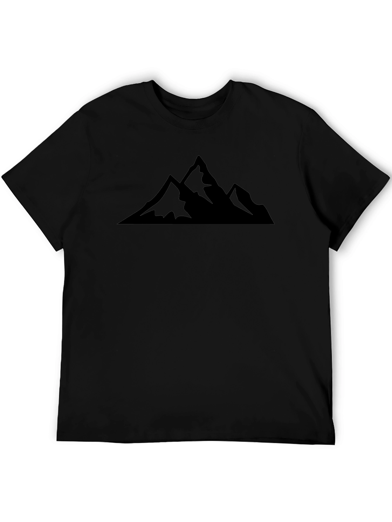 Camiseta Negra Montañas para Hombre