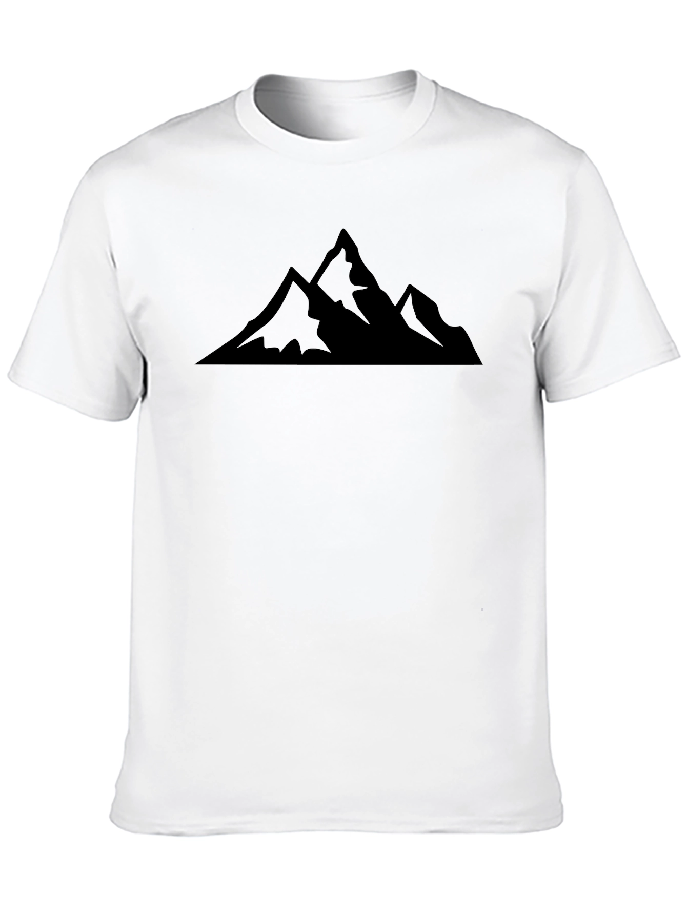 Camiseta Negra Montañas para Hombre