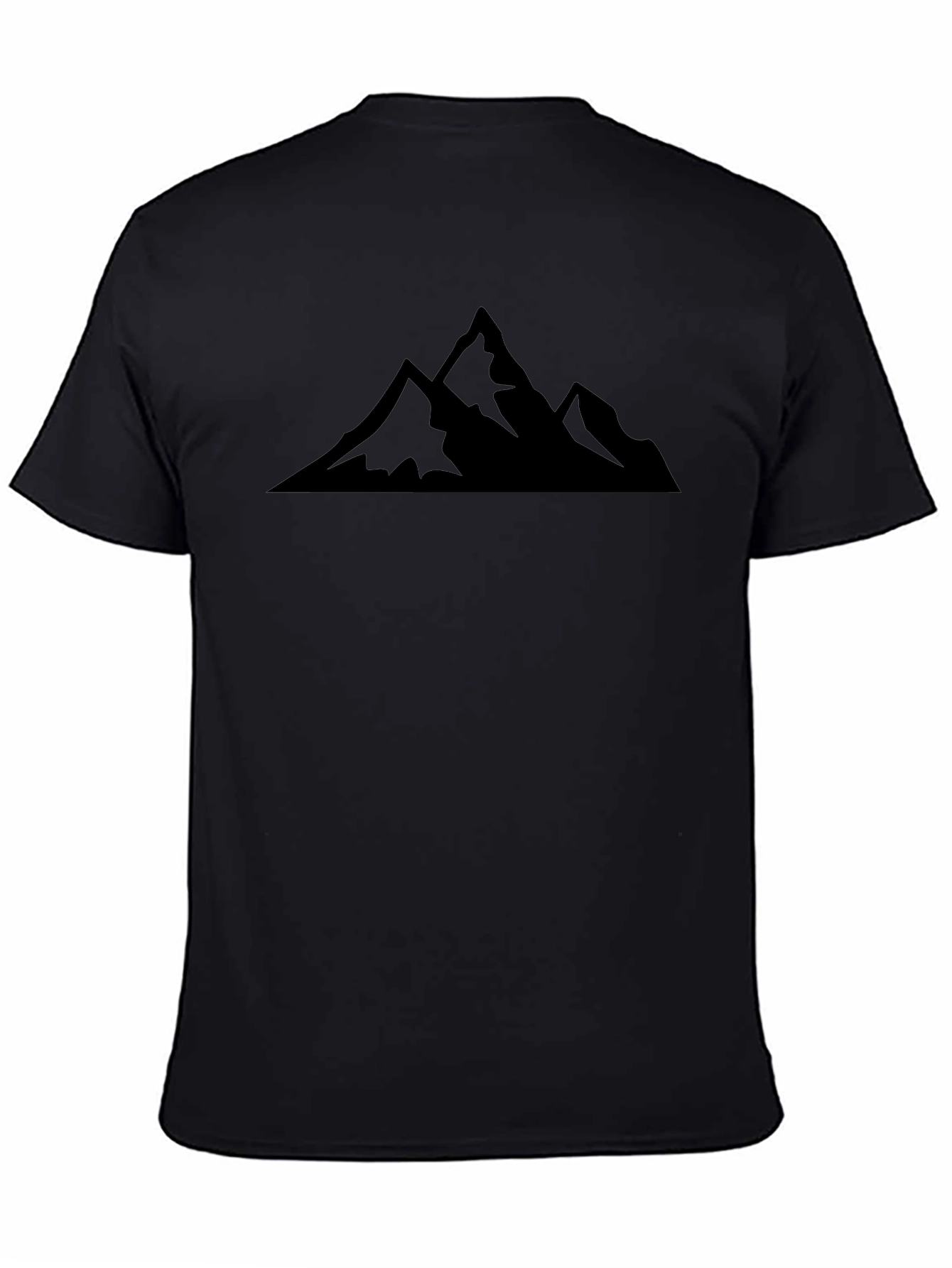 Camiseta Negra Montañas para Hombre