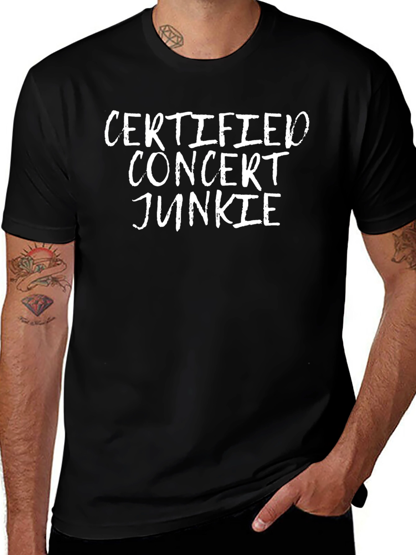 Camiseta Negra Certified Concert Junkie