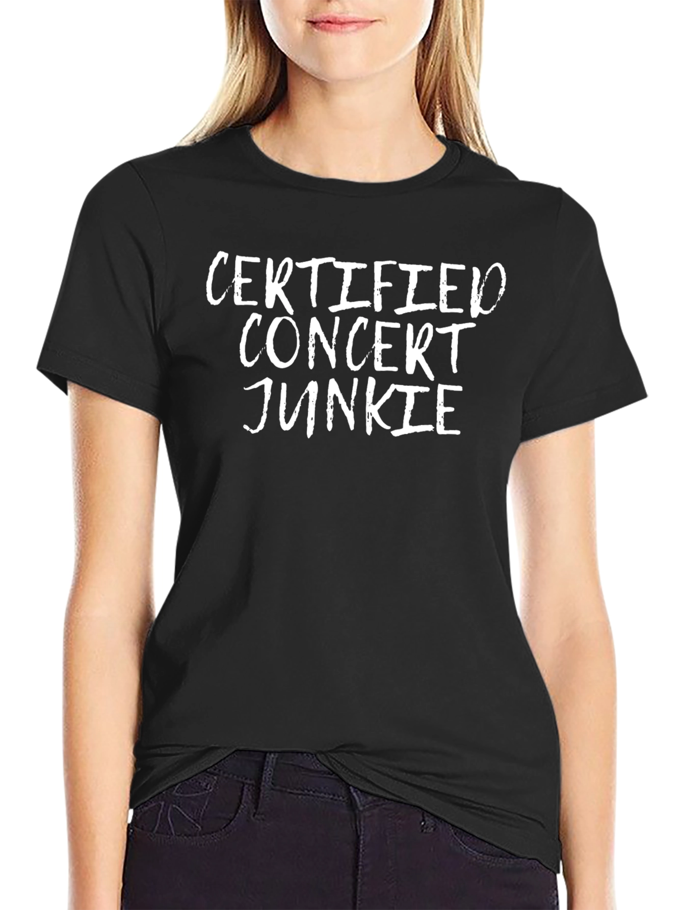 Camiseta Negra Certified Concert Junkie