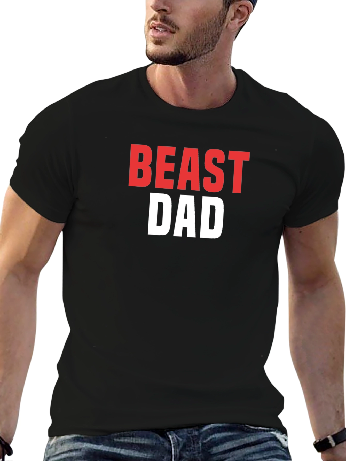 Camiseta Beast Dad Negra para Hombre