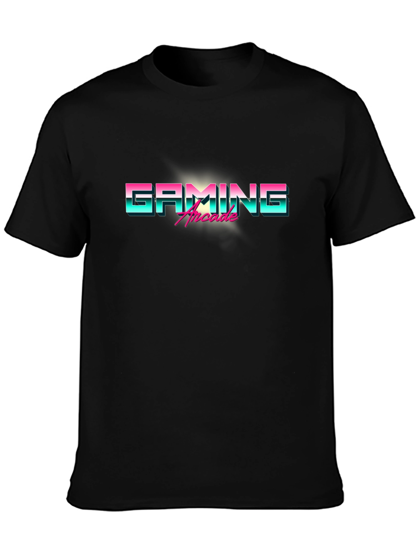 Camiseta Negra Gaming Arcade Retro
