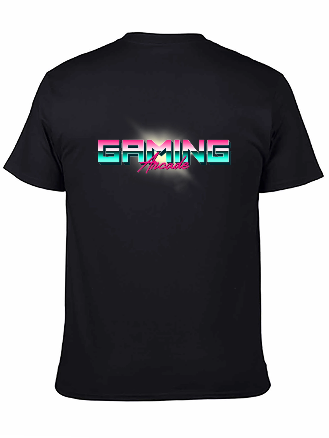Camiseta Negra Gaming Arcade Retro