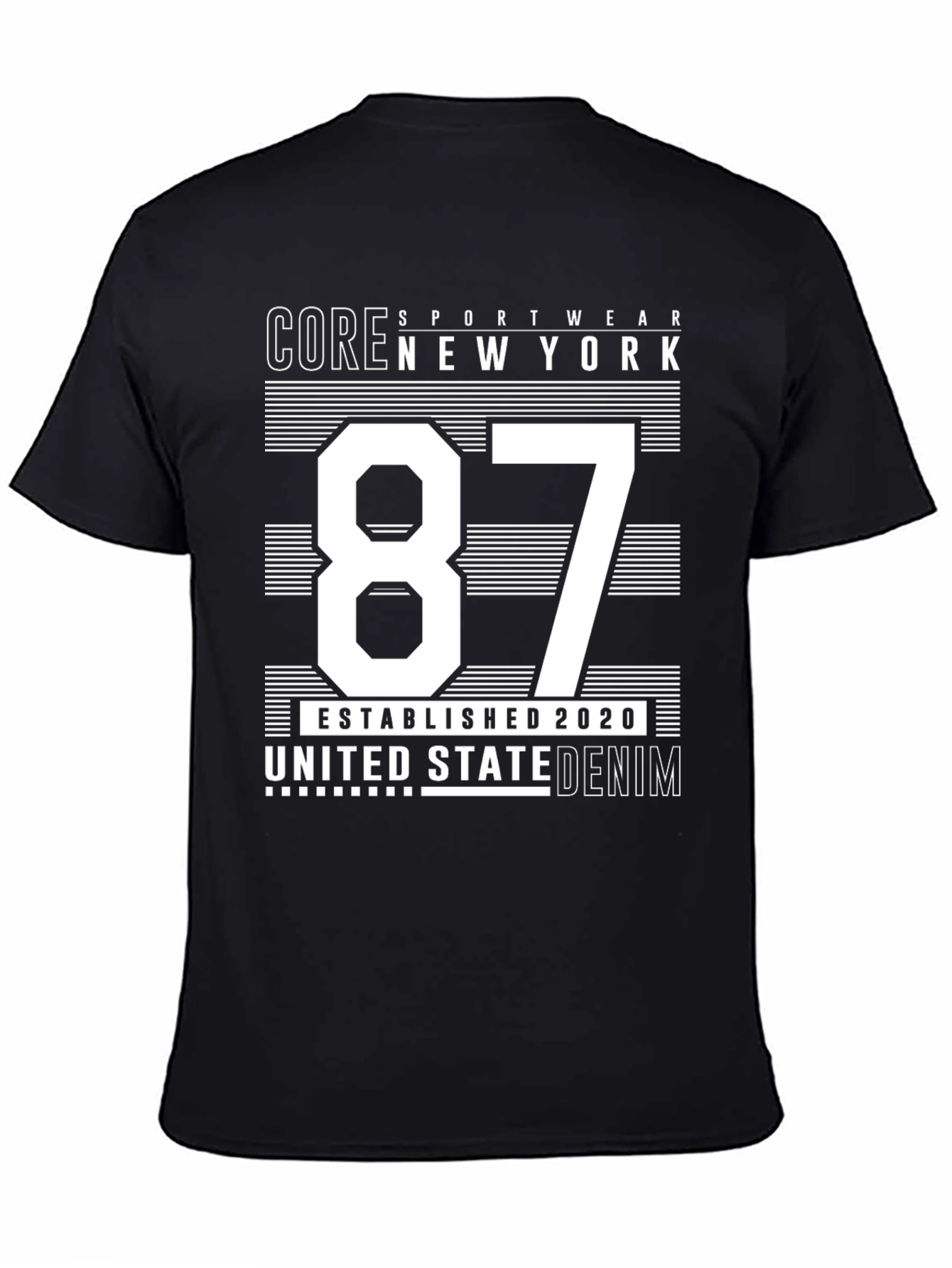 Camiseta Negra Deportiva Estilo Nueva York