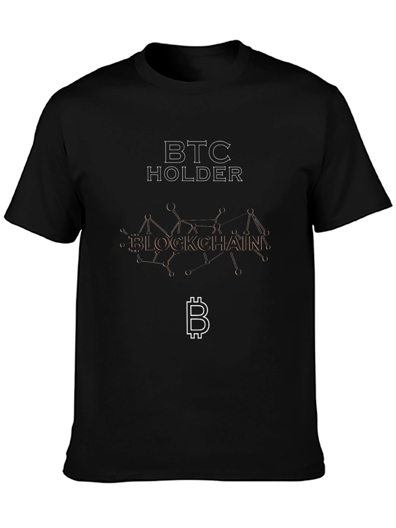 Camiseta Negra BTC Holder Blockchain