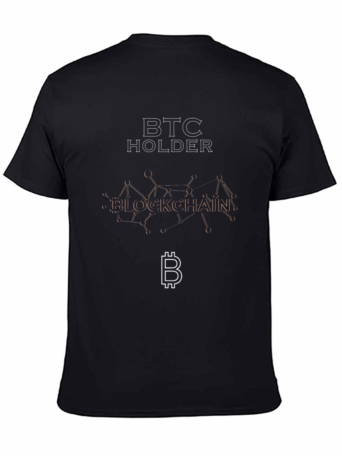 Camiseta Negra BTC Holder Blockchain