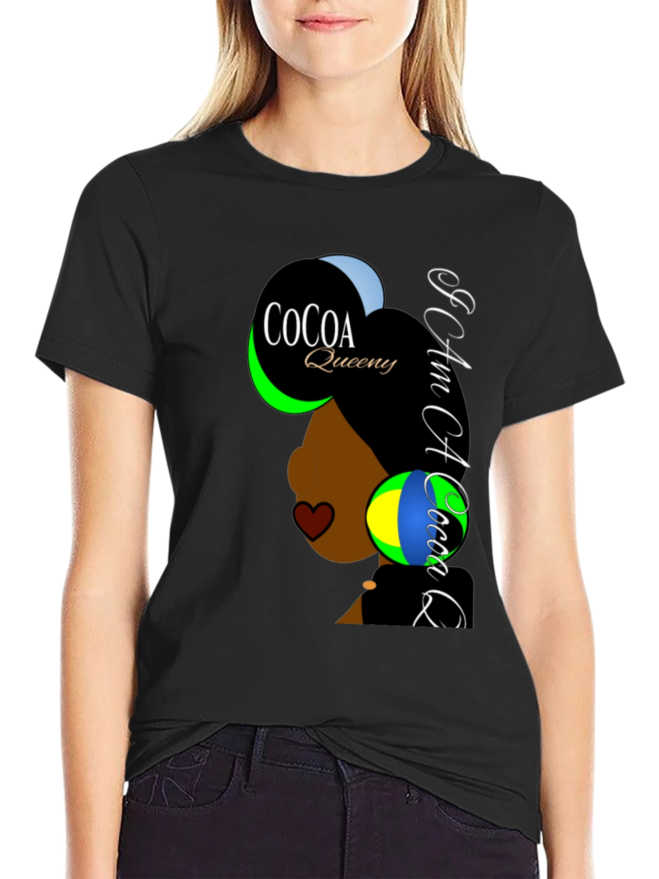Camiseta Negra Cocoa Queens