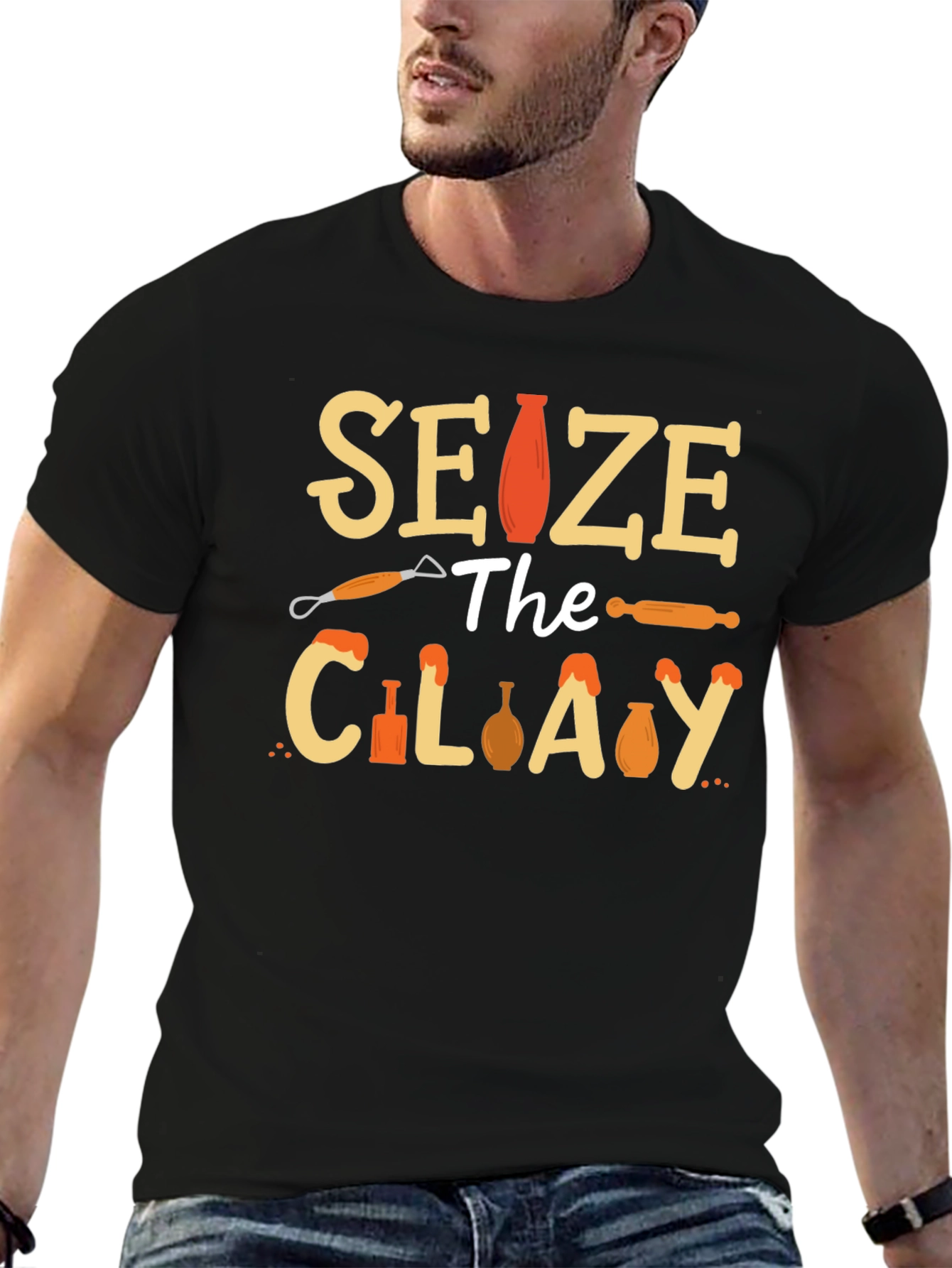 Camiseta Negra Seize the Clay - Cerámica