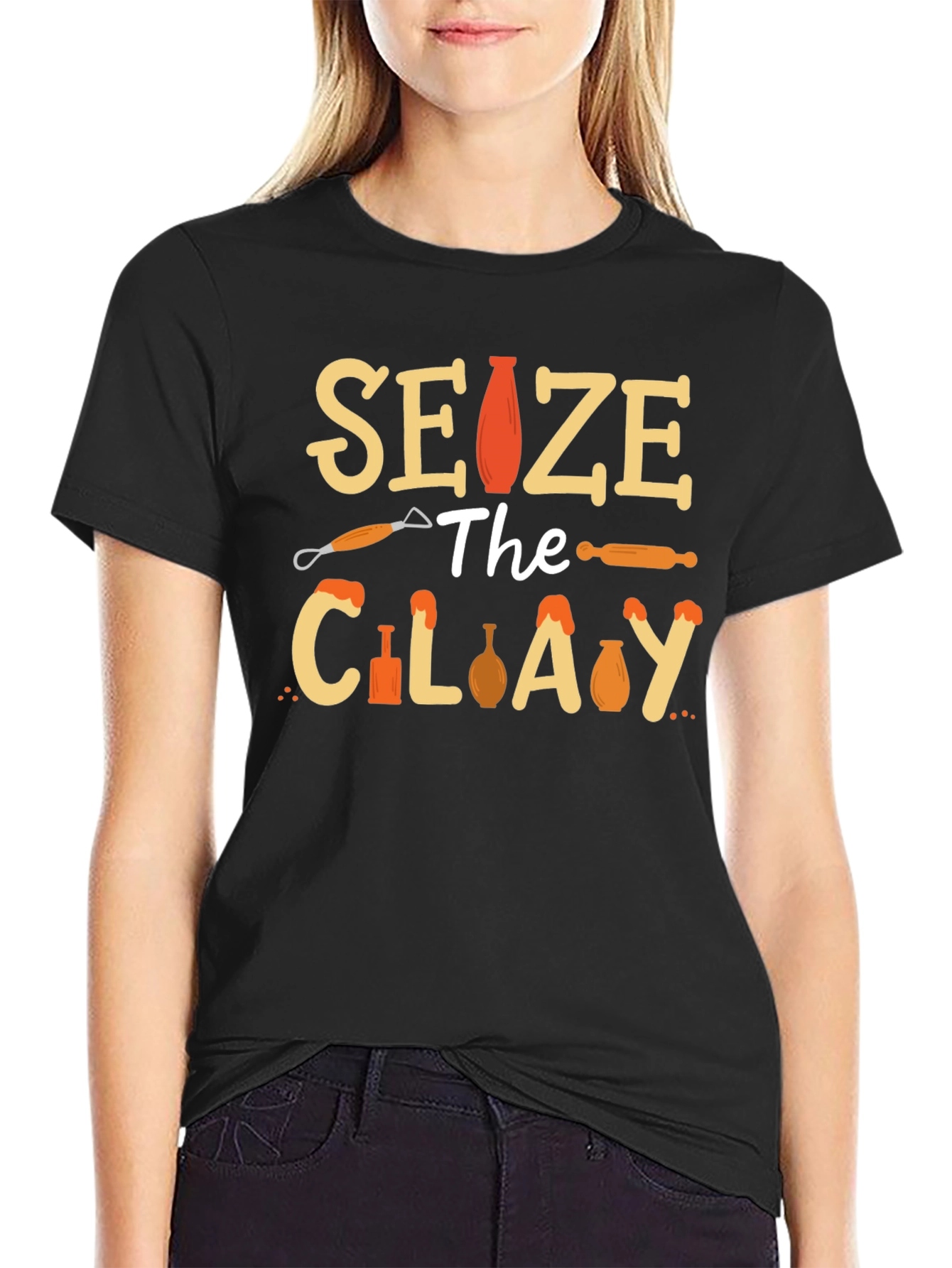 Camiseta Negra Seize the Clay - Cerámica