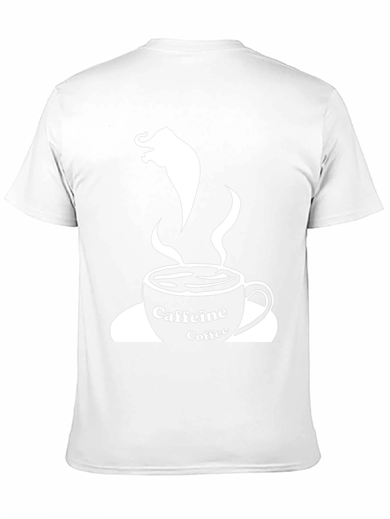 Camiseta Negra: Café con Elefante y Cafeína