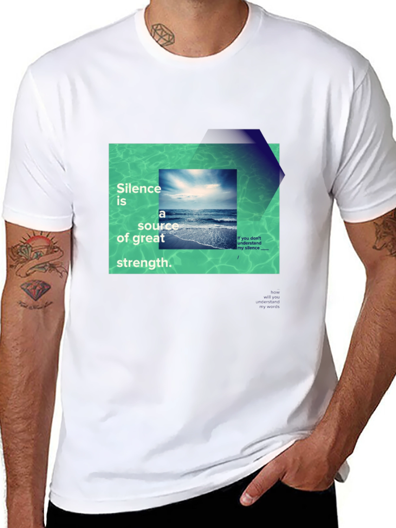 Camiseta Negra con Diseño de Silencio es Fuerza