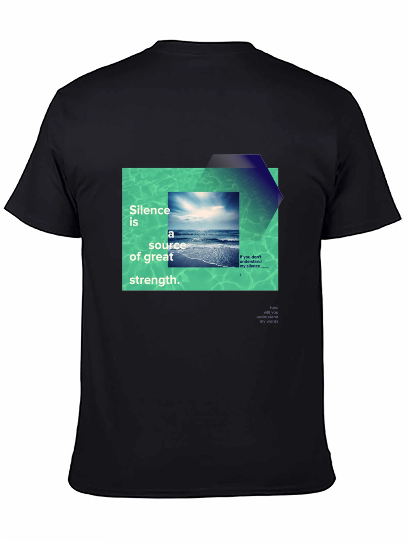 Camiseta Negra con Diseño de Silencio es Fuerza