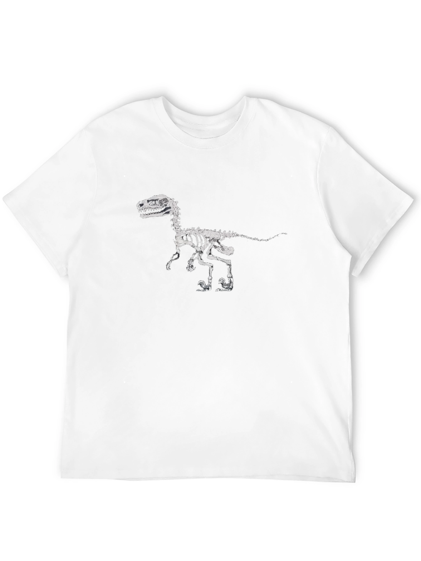 Camiseta Negra con Esqueleto de Dinosaurio