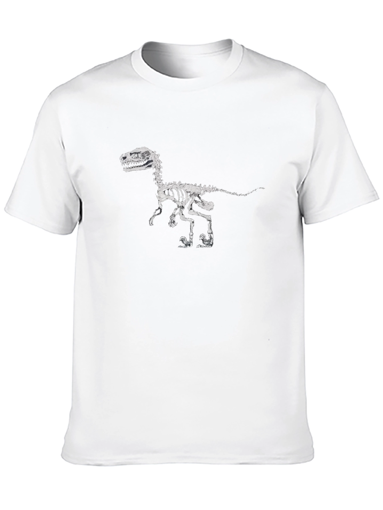 Camiseta Negra con Esqueleto de Dinosaurio