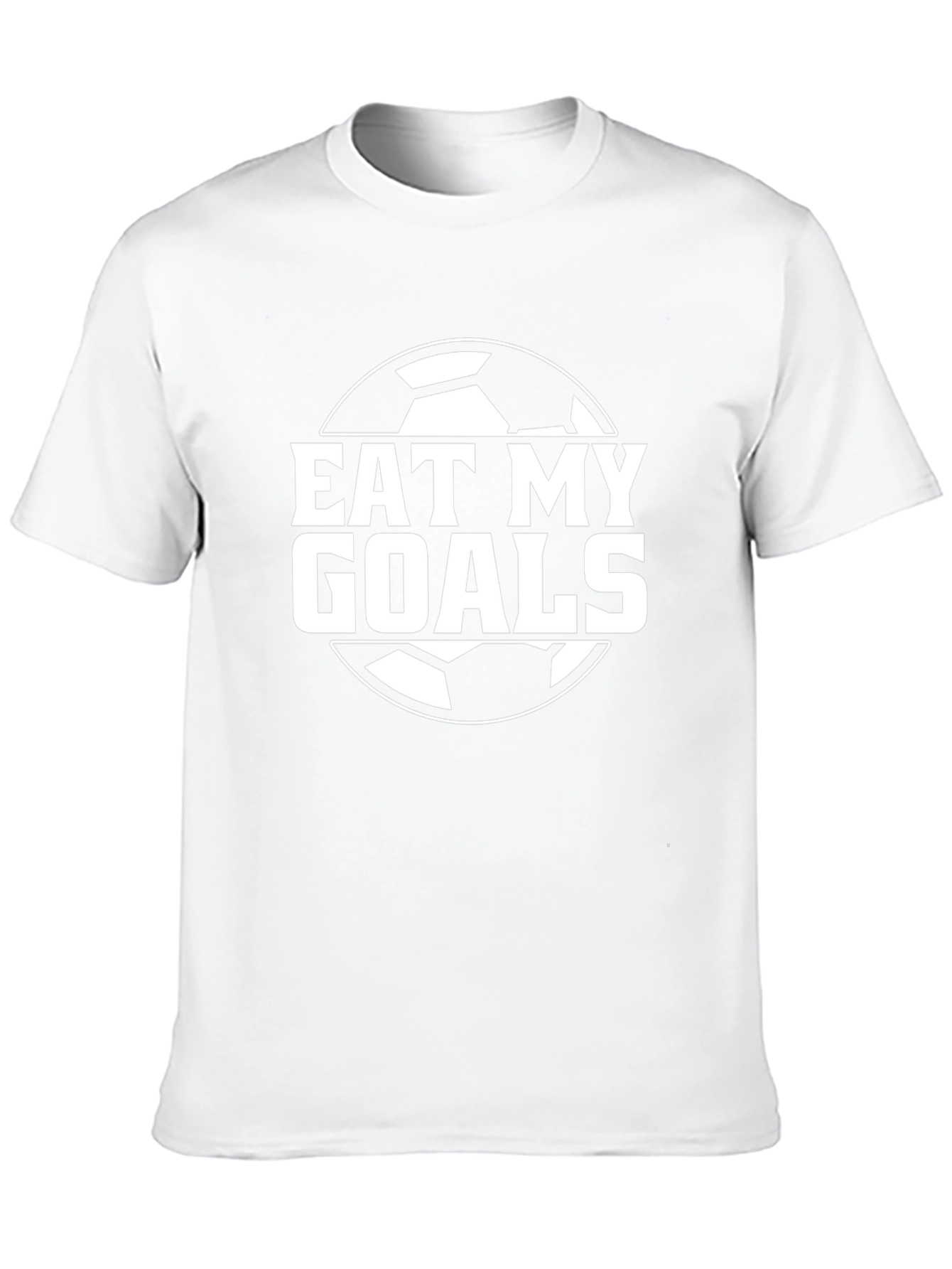 Camiseta Negra Eat My Goals Fútbol para Hombre