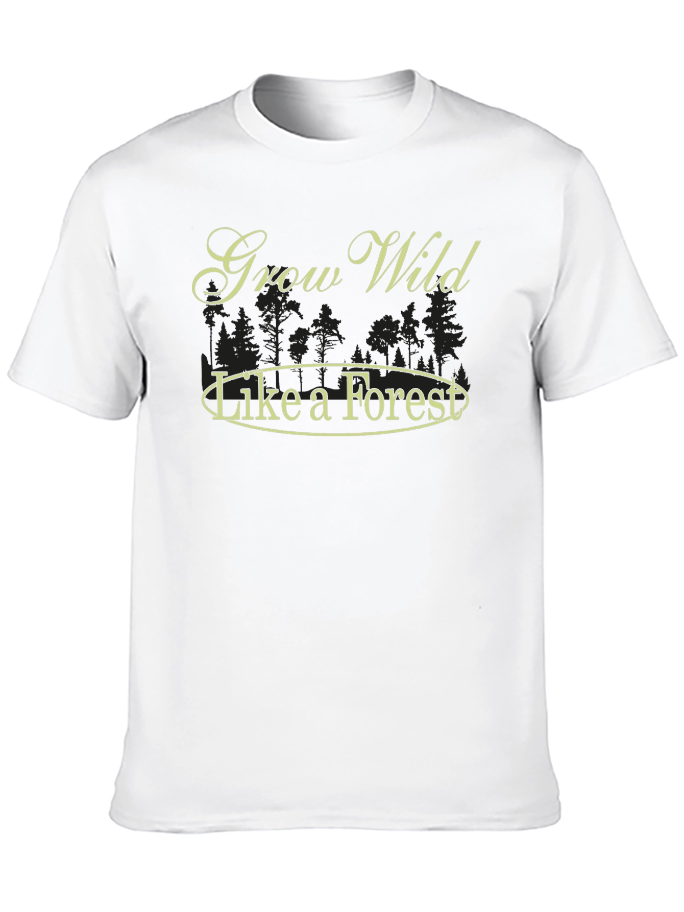 Camiseta Negra Crece Salvaje Como un Bosque