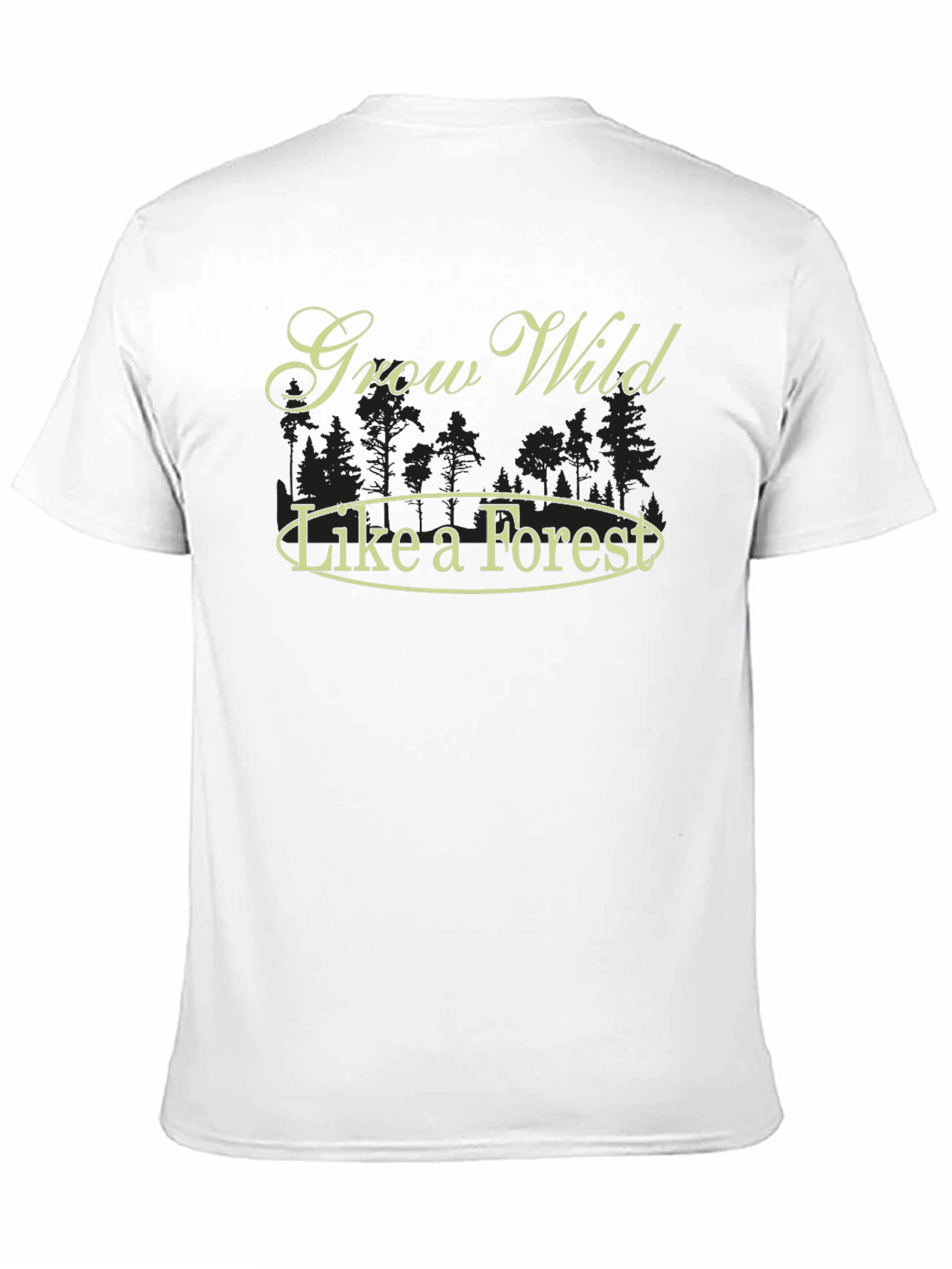 Camiseta Negra Crece Salvaje Como un Bosque