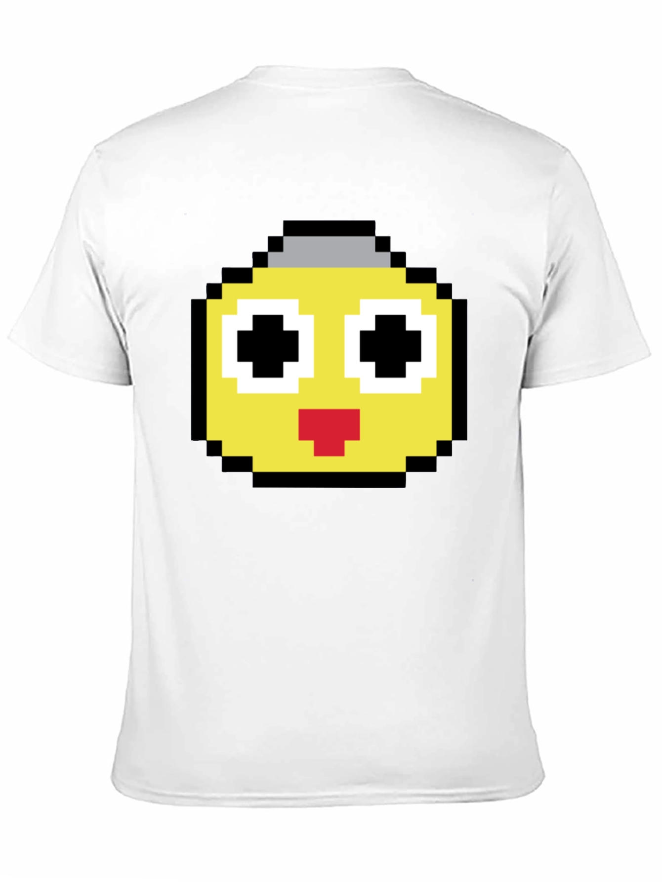 Camiseta Negra con Diseño Pixelado Amarillo