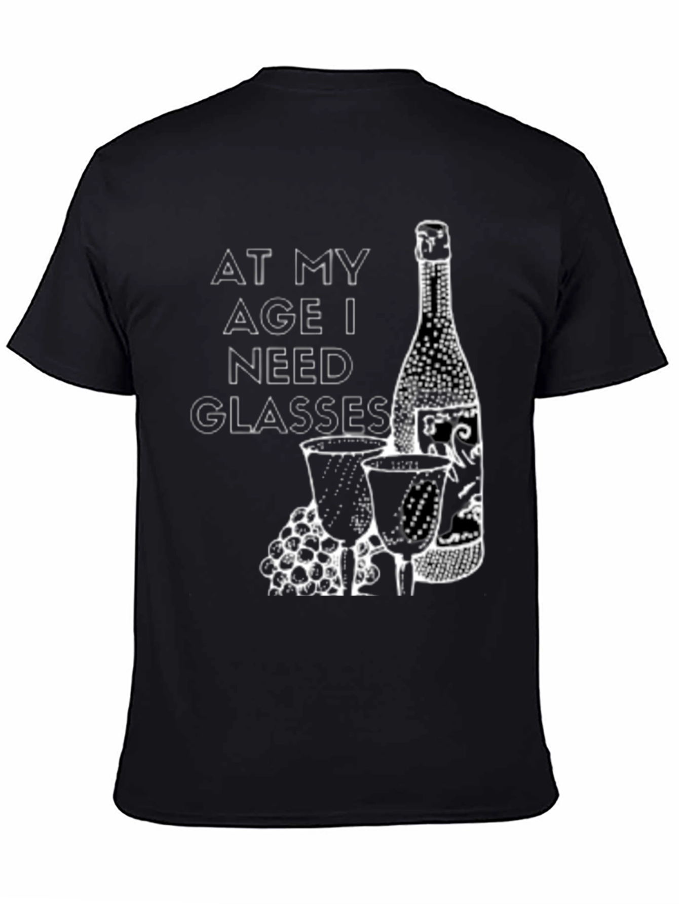 Camiseta Negra: A Mi Edad Necesito Copas