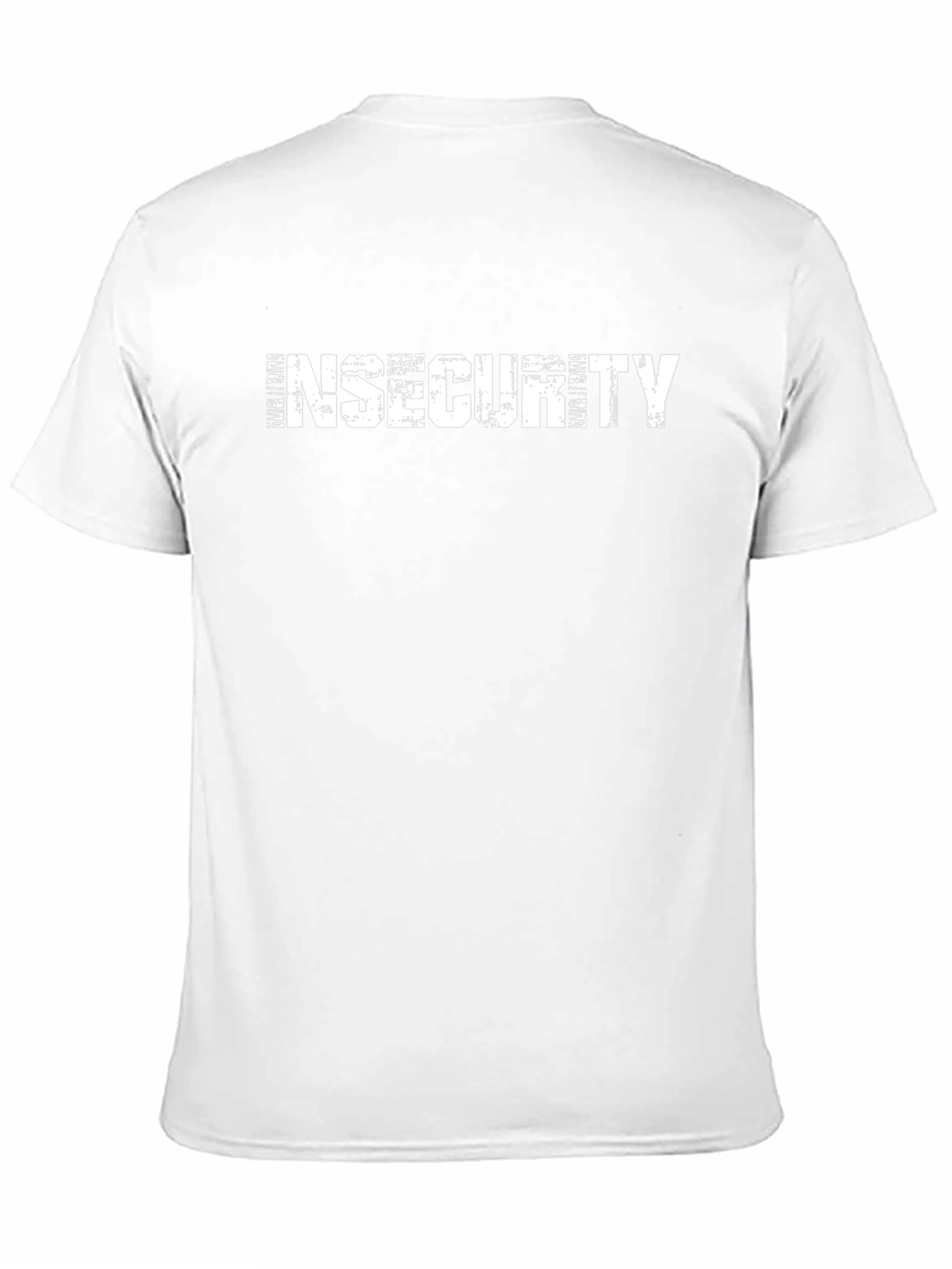 Camiseta Negra Insecurity Hombre Casual Algodón