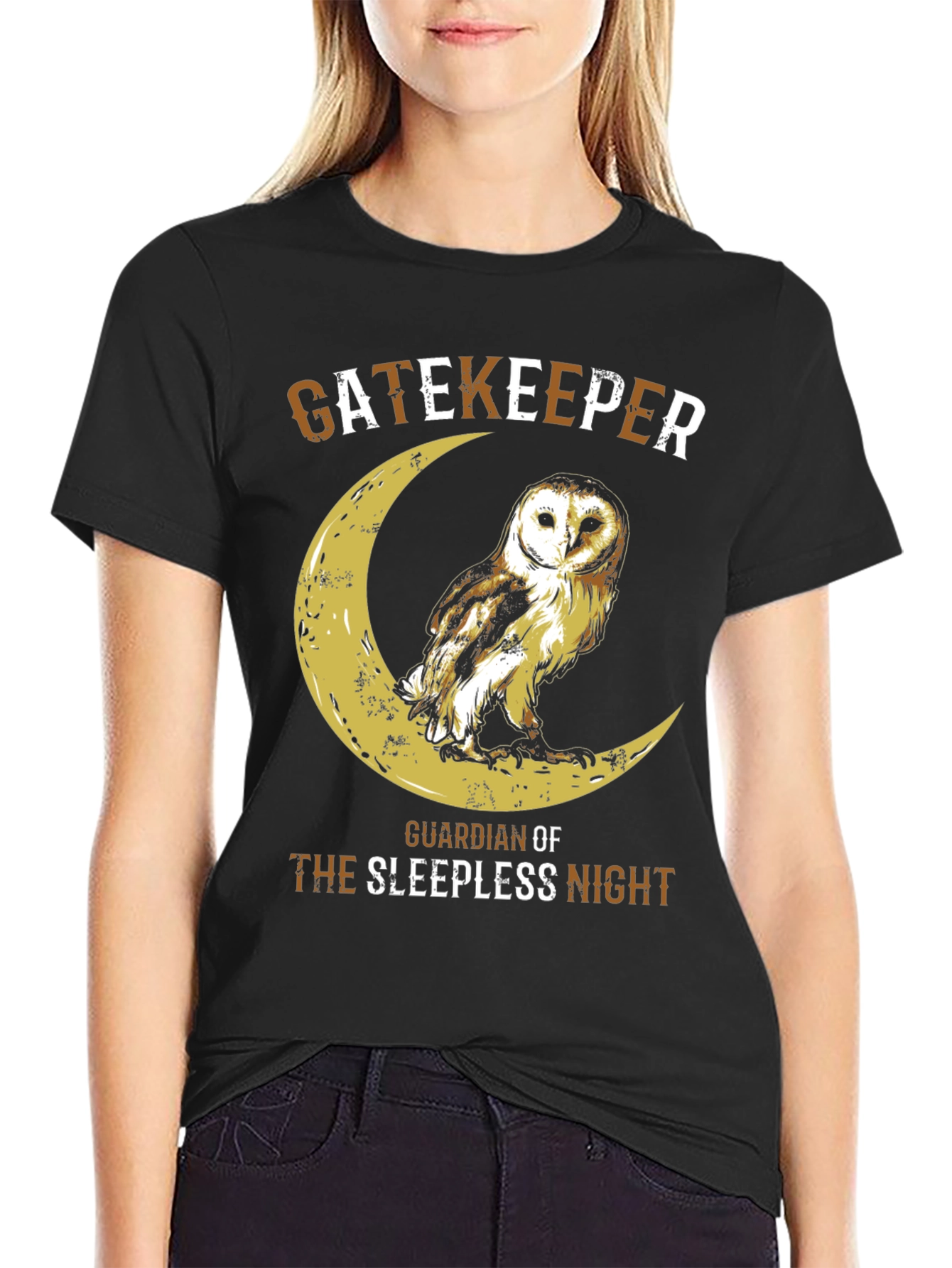 Camiseta Hombre Búho Guardián Noche