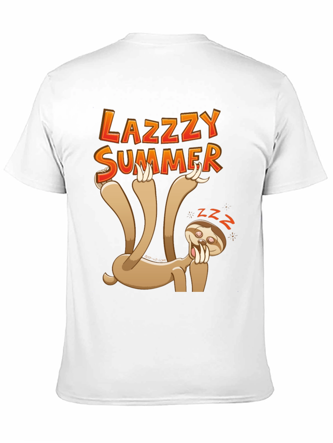 Camiseta Negra con Diseño de Perezoso Lazy Summer