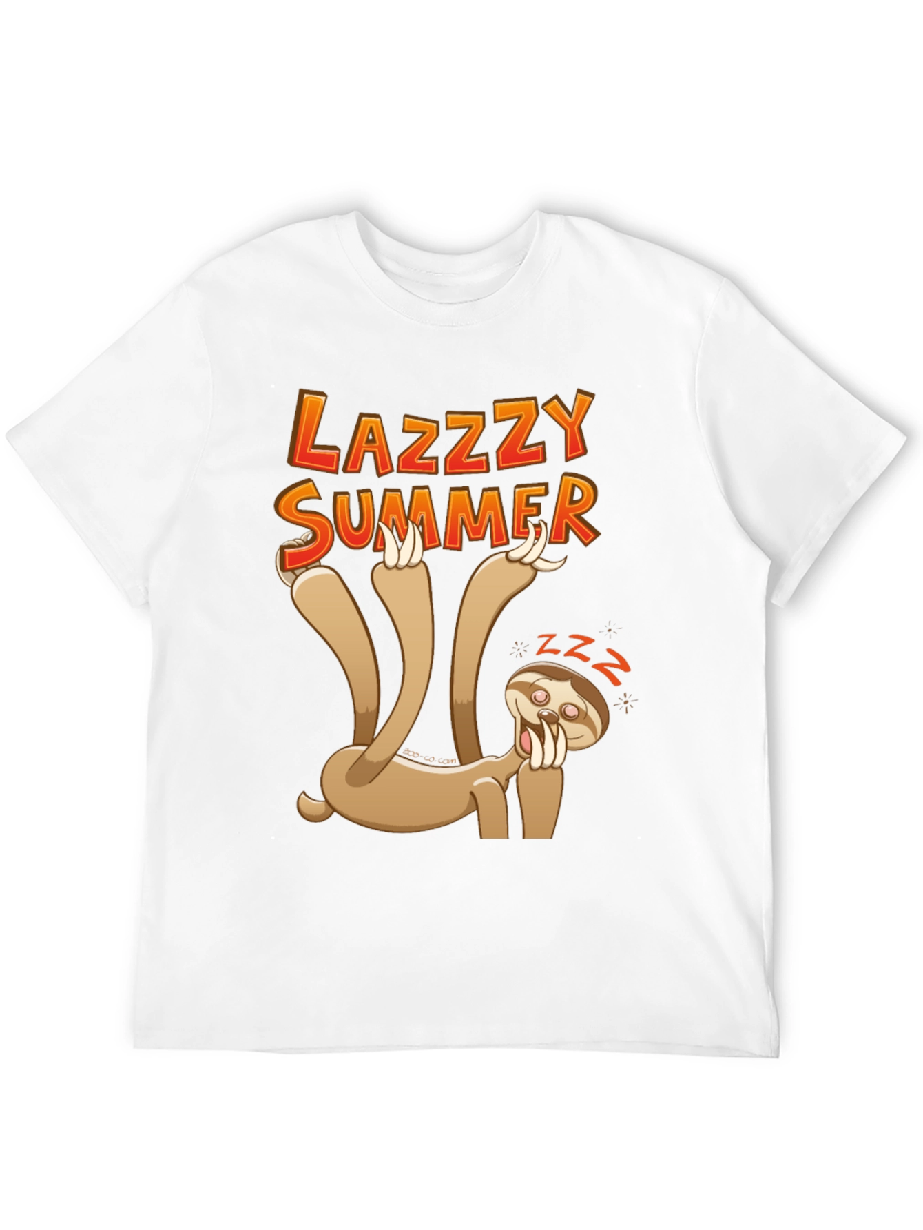 Camiseta Negra con Diseño de Perezoso Lazy Summer