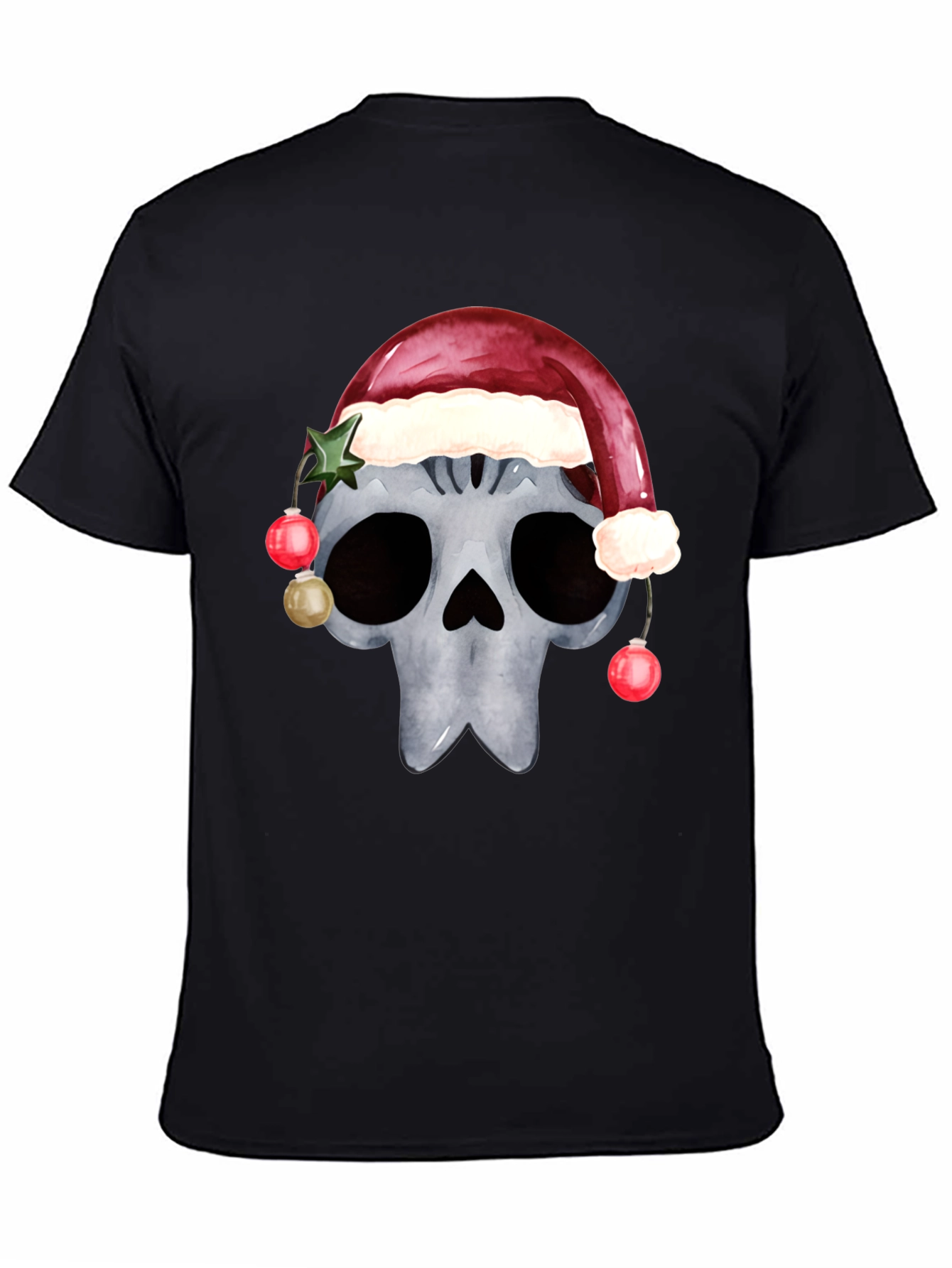 Camiseta de Calavera Navideña