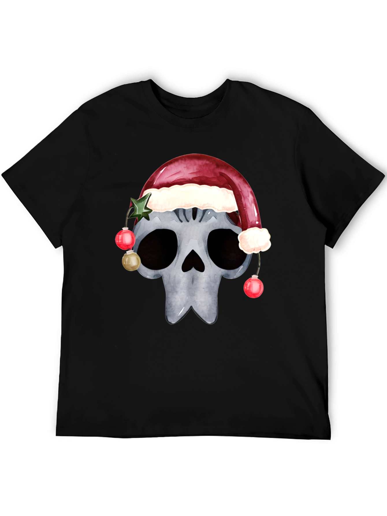 Camiseta de Calavera Navideña