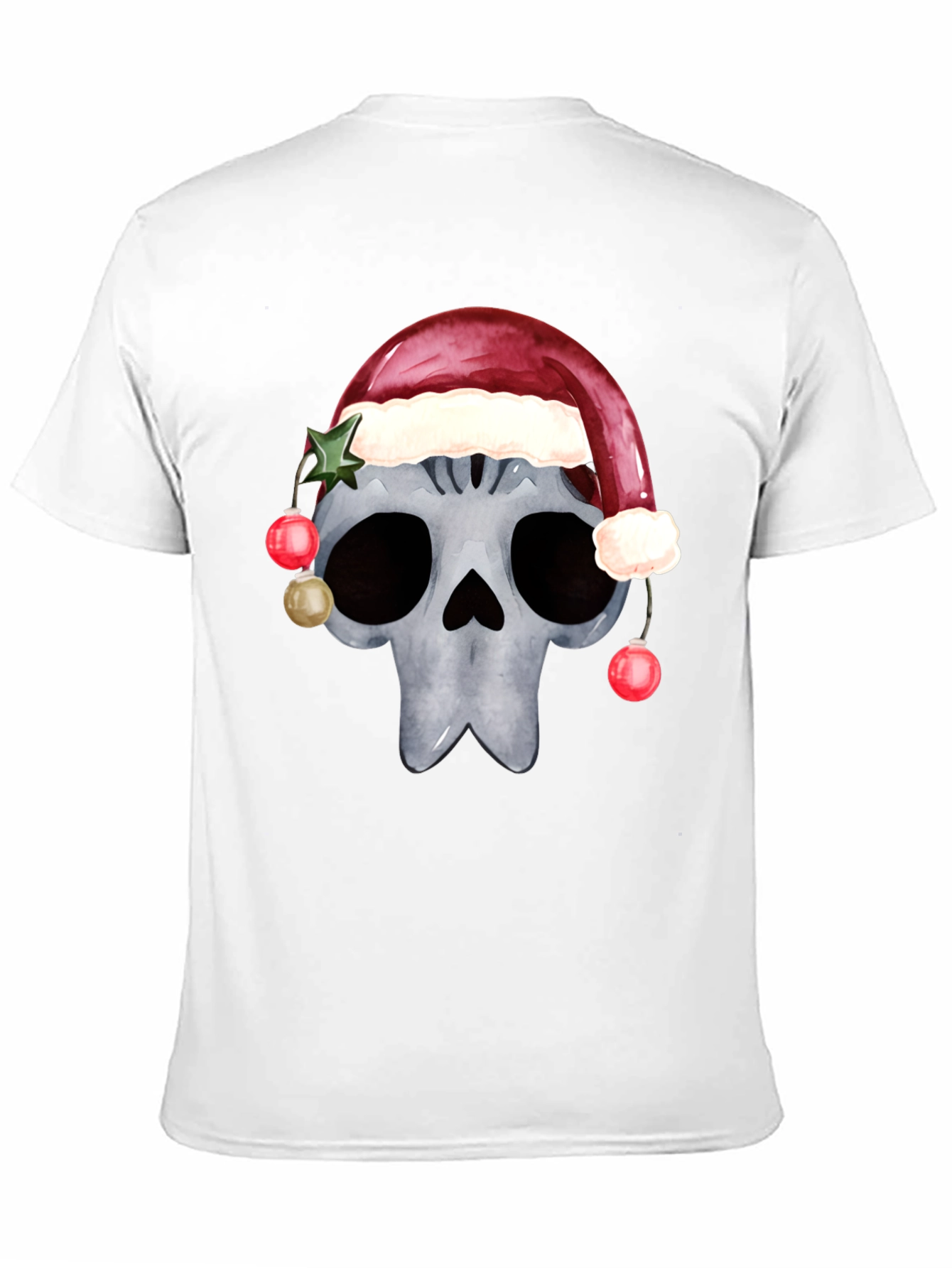Camiseta de Calavera Navideña