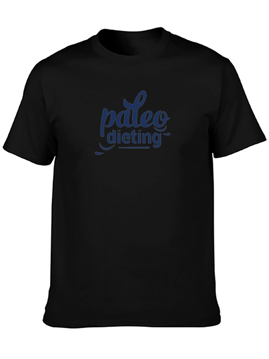 Camiseta Negra Paleo Dieting para Hombre