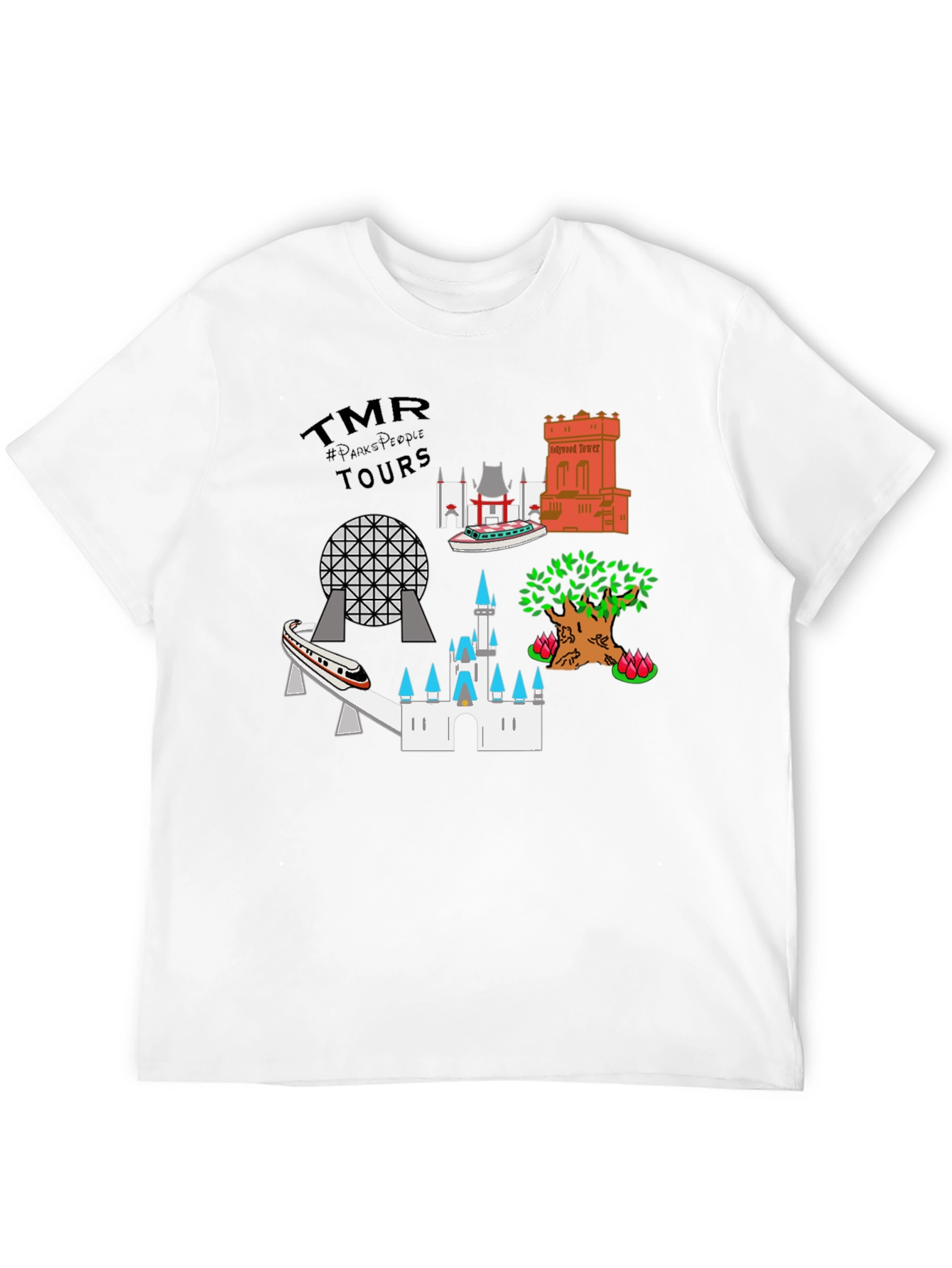 Camiseta Negra Tours Parques Temáticos