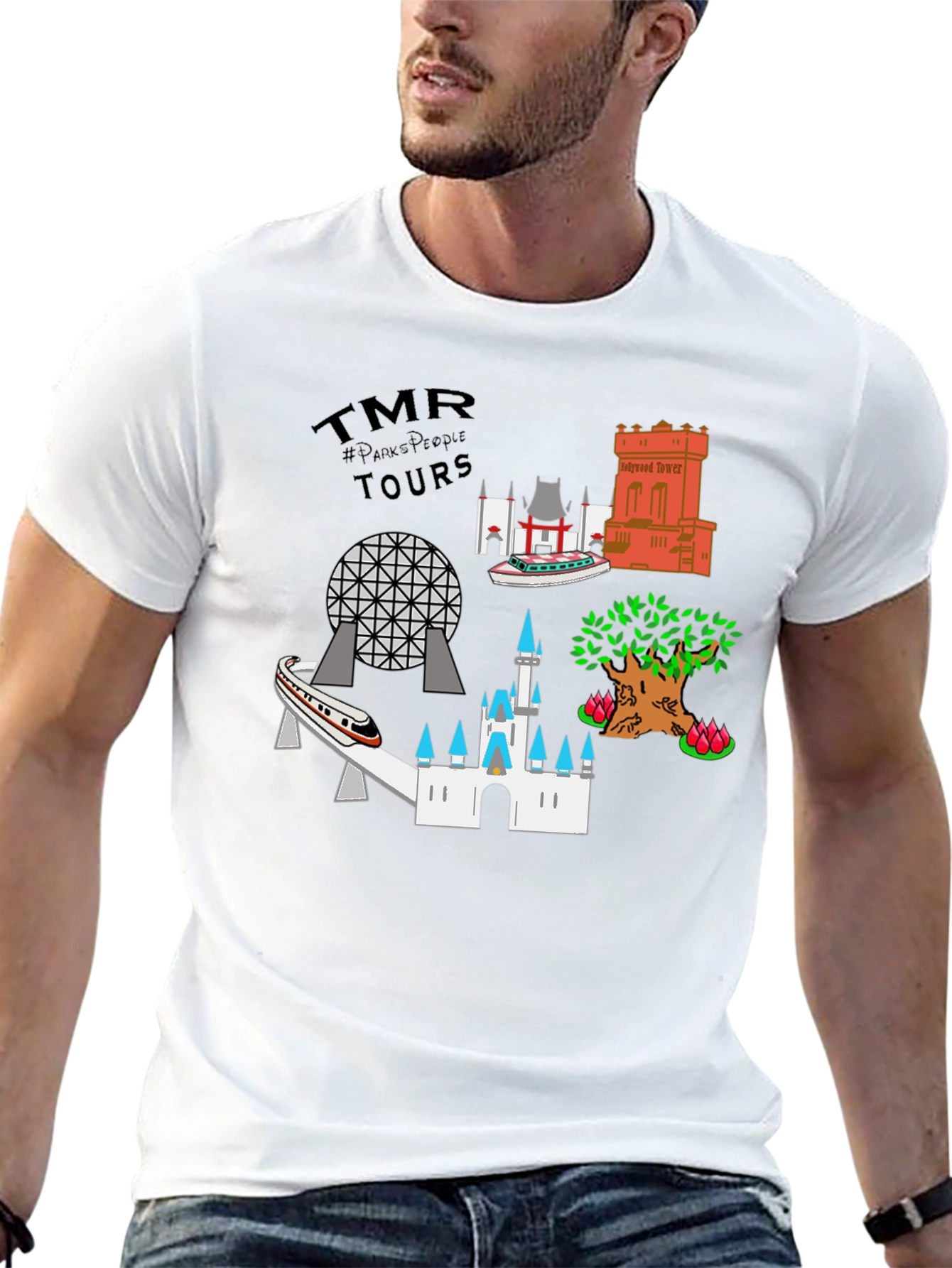Camiseta Negra Tours Parques Temáticos