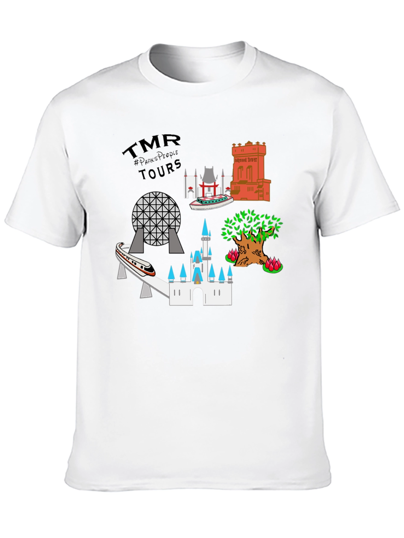 Camiseta Negra Tours Parques Temáticos