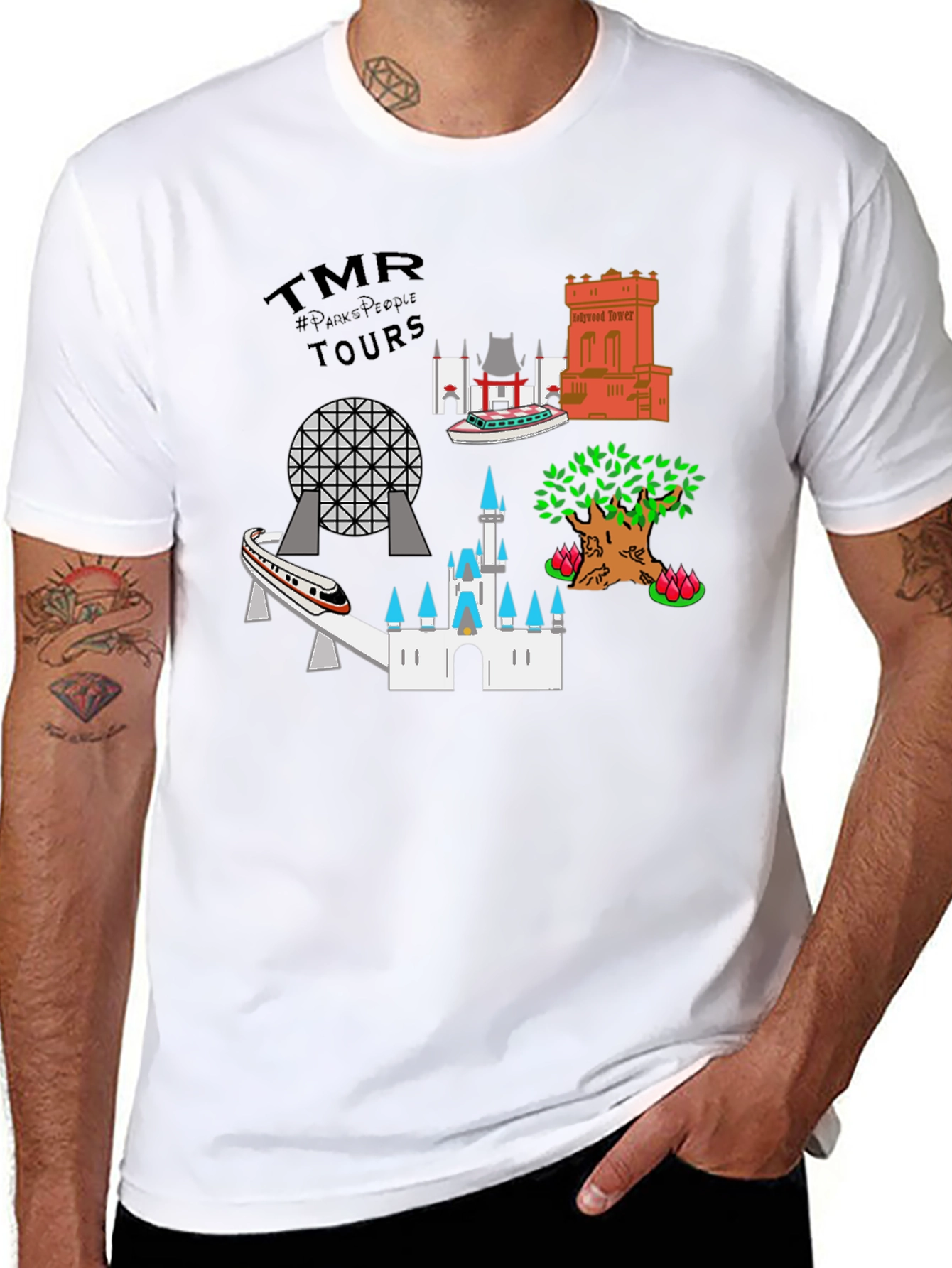 Camiseta Negra Tours Parques Temáticos