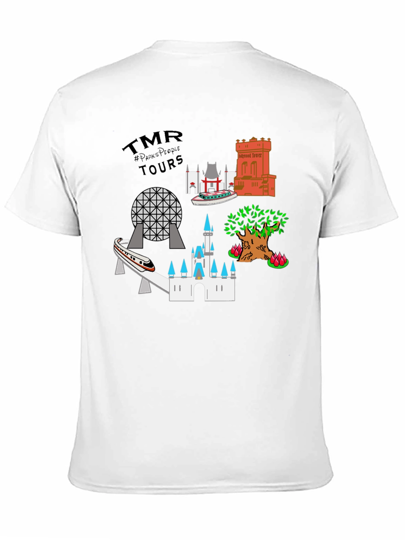 Camiseta Negra Tours Parques Temáticos