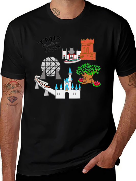 Camiseta Negra Tours Parques Temáticos