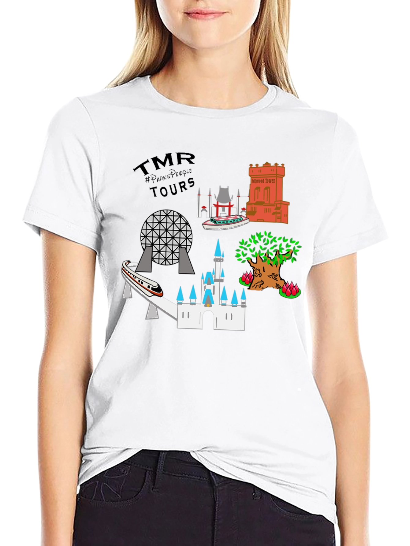 Camiseta Negra Tours Parques Temáticos