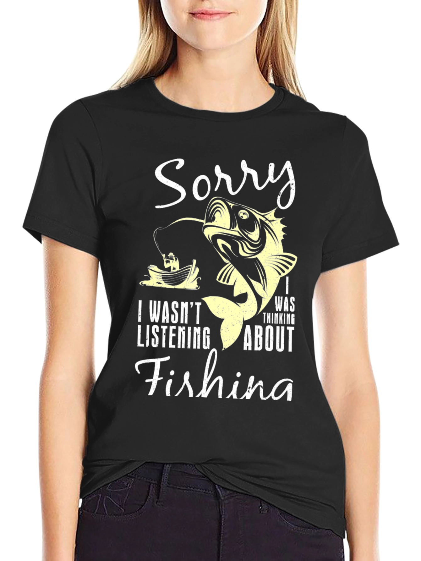 Camiseta Hombre Pesca: Sorry Pensando en Pescar