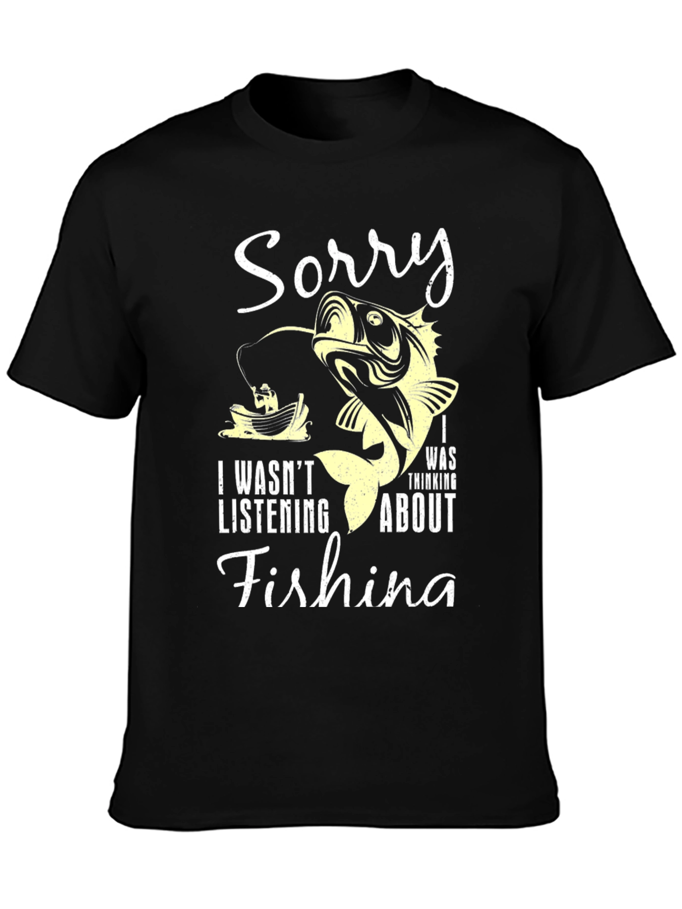 Camiseta Hombre Pesca: Sorry Pensando en Pescar